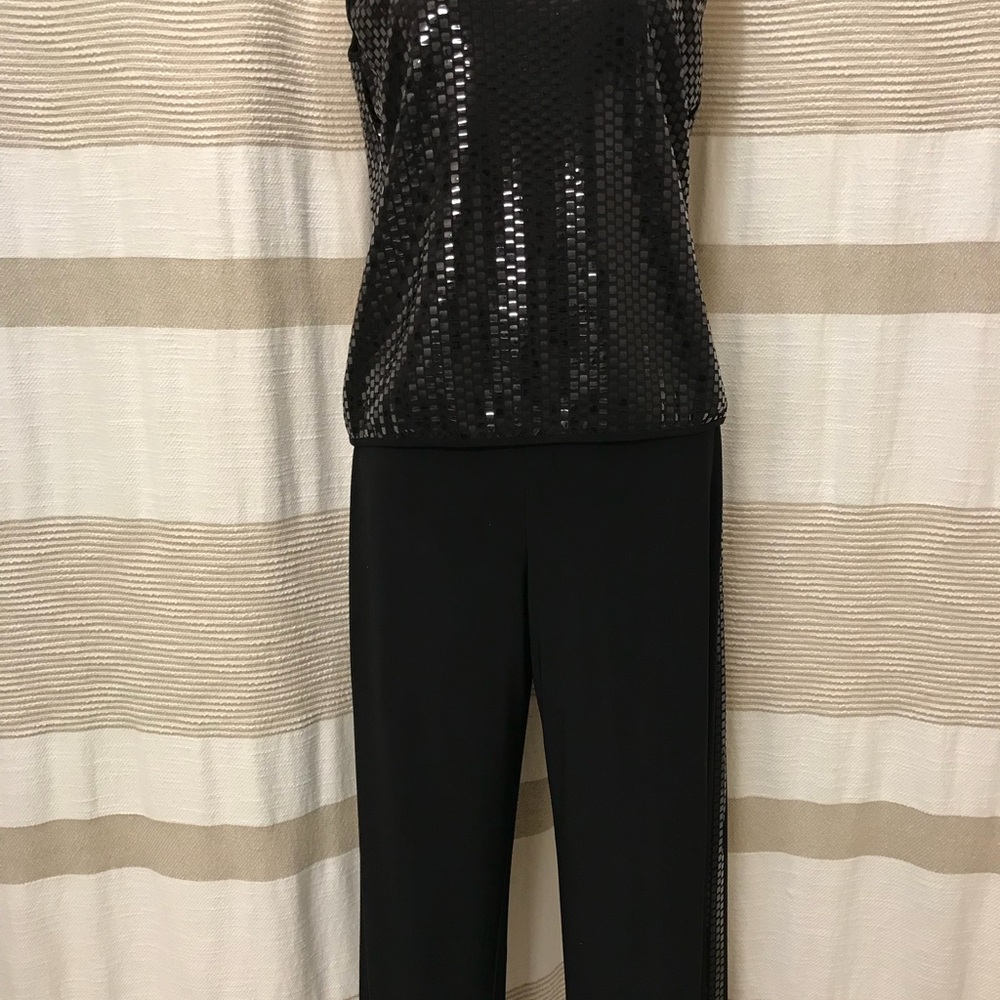 Elegant Black Sequin Suit
